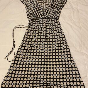 Stylish Black and White Polka Dot Dress